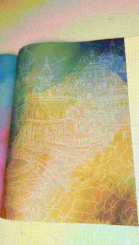 🎨✏️Ink Tracing Coloring Book - For Beginners & Stress Relief(📚Hardcover - No Bleed Pages)